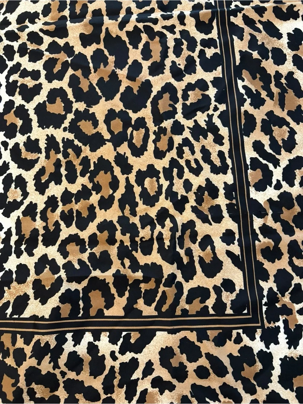 Leopard Print Scarf Large 35”x35” Animal Print Jaclyn Smith Preppy Mobwife City